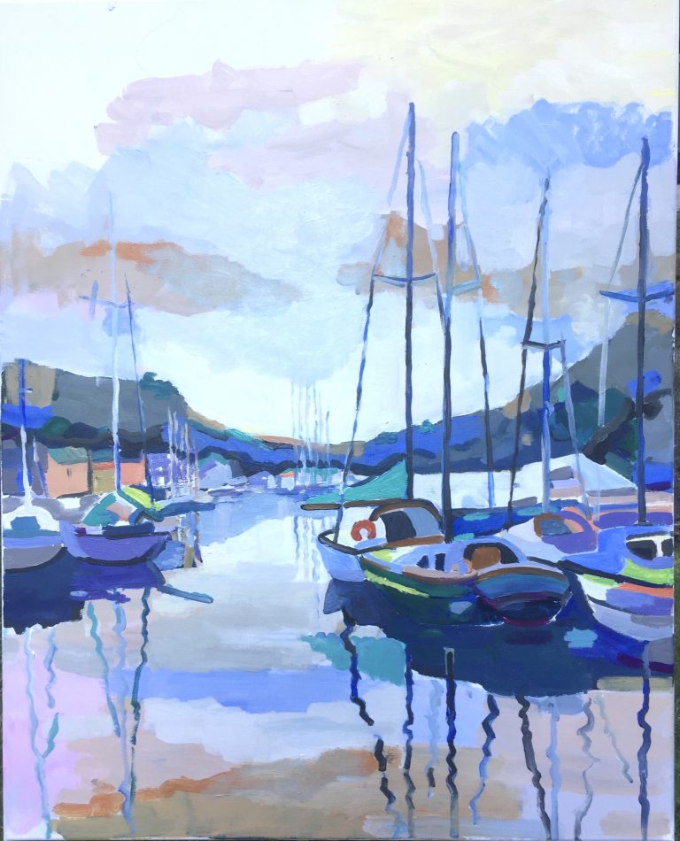 Fin du jour sur le port de Morlaix