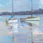 Deux barques avec reflets dans l'eau